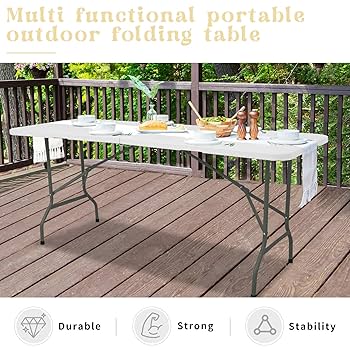 【送料無料】outdoor - Folding Table Amazon.com: Amazing for less 4ft Bi-Fold Folding Table